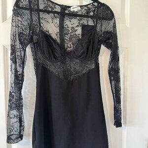 Superdown black lace dress size M brand new with tags